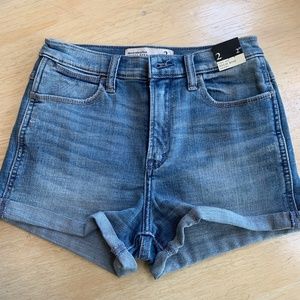 High Rise Medium Wash Jean Shorts